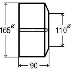 Apdaila Viega WC alkūnei, išardoma, 110x165x90 mm