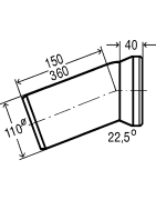 Alkūnė Viega WC pajungimui, 22.5°