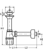 Plautuvės sifonas Viega, DN40, nerūdijantis plienas