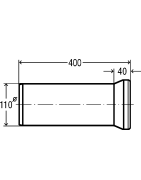 Mova Viega WC pajungimui, 100x400 mm