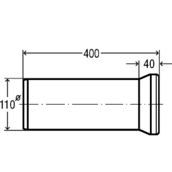 Mova Viega WC pajungimui, 100x400 mm