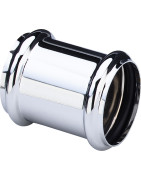 Dviguba mova Viega WC pajungimui, DN32, chromuota