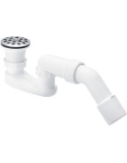 Dušo padėklo sifonas Viega, 45°, su ventiliu, DN 40/50