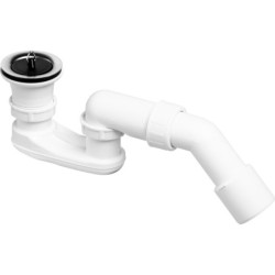 Dušo padėklo sifonas Viega, 45°, su ventiliu ir kamščiu