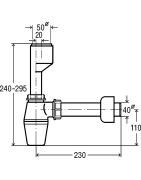 Pisuaro sifonas Viega, su nusėsdintuvu, DN 40/50