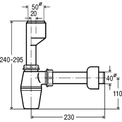 Pisuaro sifonas Viega, su nusėsdintuvu, DN 40/50