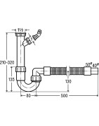 Plautuvės sifonas Viega, su pajungimu skalbimo mašinai