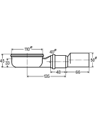 Sifonas pažemintam dušo latakui Viega Advantix, DN 40/50