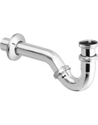 Bidė vamzdelinis sifonas Viega, be ventilio, chromuotas