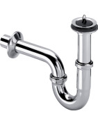 Praustuvo vamzdelinis sifonas Viega, su ventiliu, chromuotas