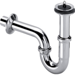 Praustuvo vamzdelinis sifonas Viega, su ventiliu, chromuotas