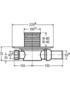 Trapas Viega, DN 50, "sausas", su sukinėjama alkūne