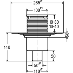 Trapas Viega Advantix, DN 50, su sukinėjama alkūne