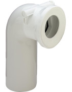 Alkūnė WC pajungimui Viega, 90°, balta, su atbuliniu vožtuvu