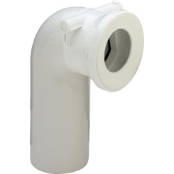 Alkūnė WC pajungimui Viega, 90°, balta, su atbuliniu vožtuvu