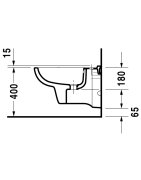 Bidė Duravit D-Code, pakabinama