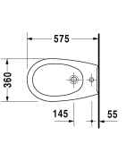 Bidė Duravit Colomba, pakabinama