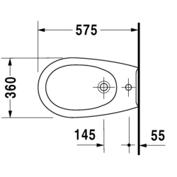Bidė Duravit Colomba, pakabinama