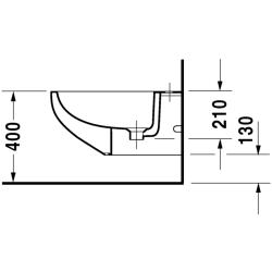 Bidė Duravit Colomba, pakabinama