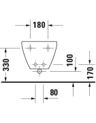 Bidė Duravit Colomba, pakabinama
