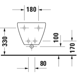 Bidė Duravit Colomba, pakabinama