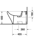 Bidė Duravit Durastyle, pastatoma