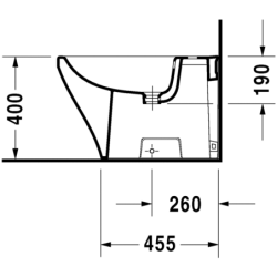 Bidė Duravit Durastyle, pastatoma