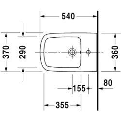 Bidė Duravit Durastyle, pakabinama