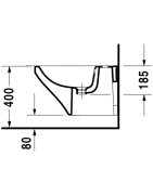 Bidė Duravit Durastyle, pakabinama