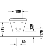 Bidė Duravit Durastyle, pakabinama