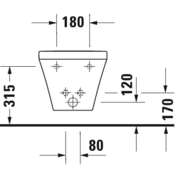 Bidė Duravit Durastyle, pakabinama