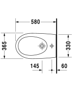 Bidė Duravit Architec, pakabinama