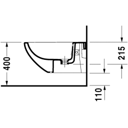 Bidė Duravit Architec, pakabinama