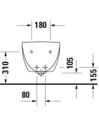 Bidė Duravit Architec, pakabinama