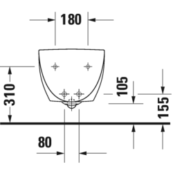 Bidė Duravit Architec, pakabinama
