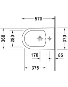Bidė Duravit Me By Starck, pakabinama