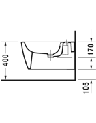 Bidė Duravit Me By Starck, pakabinama