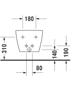 Bidė Duravit Me By Starck, pakabinama