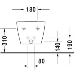 Bidė Duravit Me By Starck, pakabinama