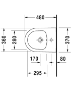 Bidė Duravit Me By Starck Compact, pakabinama