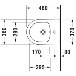 Bidė Duravit Me By Starck Compact, pakabinama