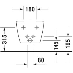 Bidė Duravit Me By Starck Compact, pakabinama