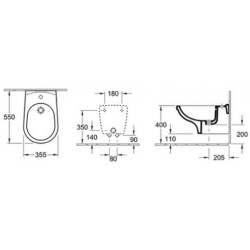 Bidė Gustavsberg Saval 2.0, pakabinama