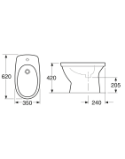 Bidė Gustavsberg Nautic, pastatoma