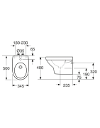 Bidė Gustavsberg Nautic, pakabinama
