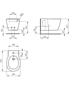 Bidė Ideal Standard Connect, pakabinama