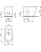 Bidė Ideal Standard Connect, pastatoma