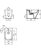 Bidė Ideal Standard Tonic II, pastatoma