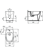 Bidė Ideal Standard Dea, pastatoma