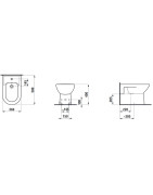 Bidė Laufen Pro, pastatoma, su 1 anga maišytuvui